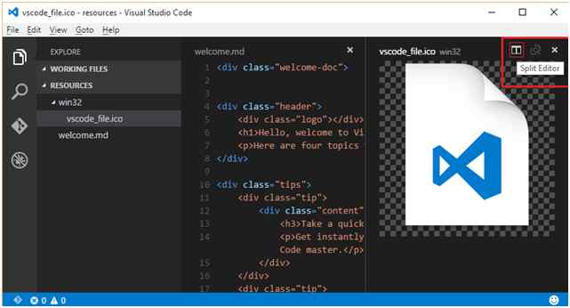 Splitting the Editor